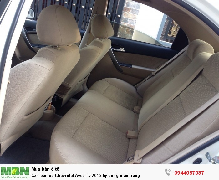 Cần bán xe Chevrolet Aveo ltz 2015 tự động màu trắng