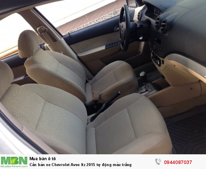 Cần bán xe Chevrolet Aveo ltz 2015 tự động màu trắng