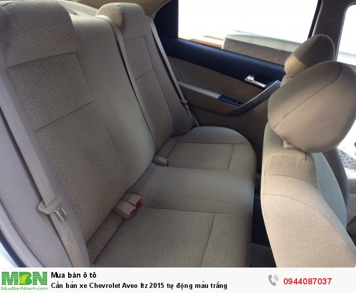 Cần bán xe Chevrolet Aveo ltz 2015 tự động màu trắng