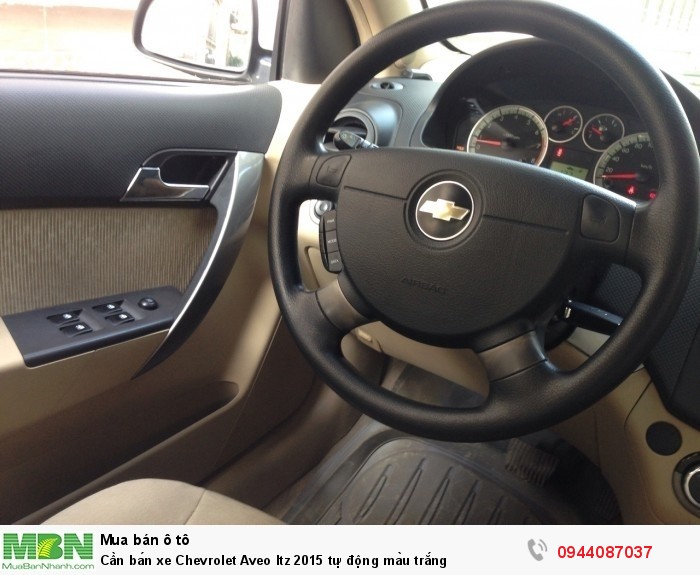 Cần bán xe Chevrolet Aveo ltz 2015 tự động màu trắng