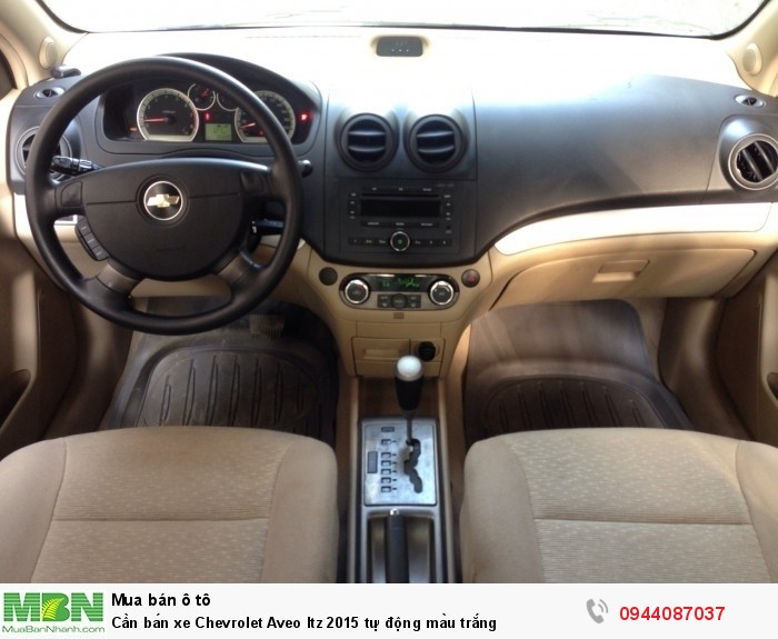 Cần bán xe Chevrolet Aveo ltz 2015 tự động màu trắng