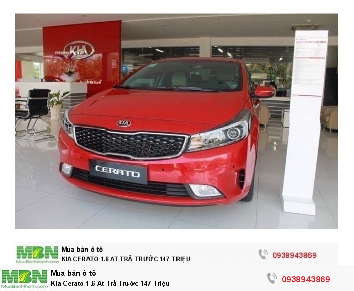 Kia Cerato 1.6 At Trả Trước 147 Triệu