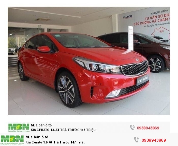 Kia Cerato 1.6 At Trả Trước 147 Triệu