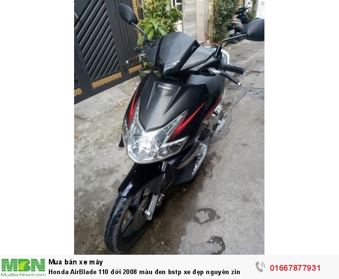 Honda AirBlade 110 đời 2008 màu đen bstp xe đẹp nguyên zin