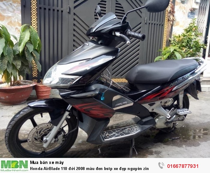 Honda AirBlade 110 đời 2008 màu đen bstp xe đẹp nguyên zin