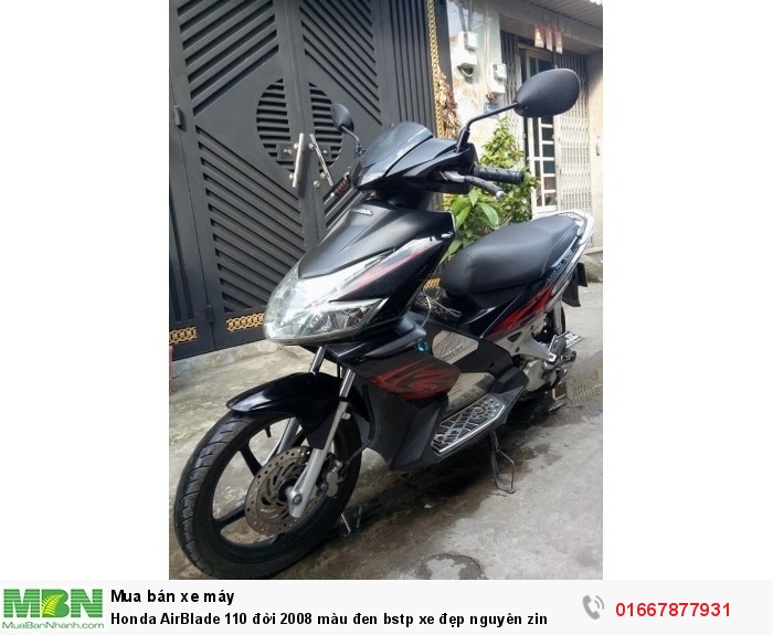 Honda AirBlade 110 đời 2008 màu đen bstp xe đẹp nguyên zin