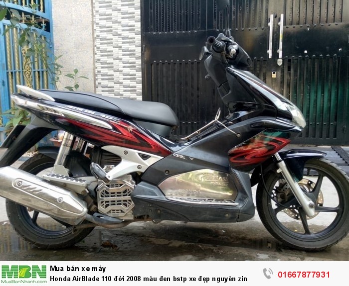 Honda AirBlade 110 đời 2008 màu đen bstp xe đẹp nguyên zin