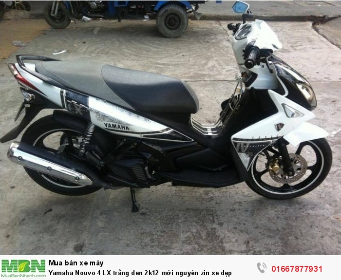 Yamaha Nouvo 4 LX trắng đen 2k12 mới nguyên zin xe đẹp