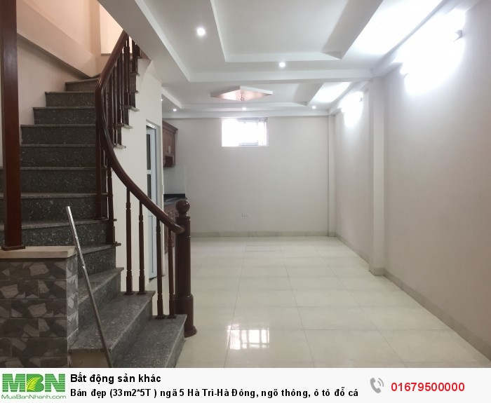 Bán đẹp (33m2*5T ) ngã 5 Hà Trì-Hà Đông, ngõ thông, ô tô đỗ cách 20m.