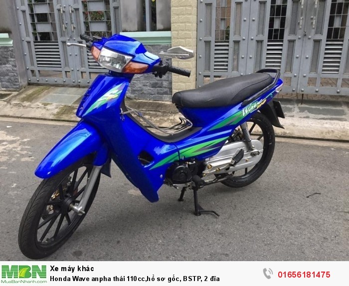 Honda Wave anpha thái 110cc,hồ sơ gốc, BSTP, 2 đĩa