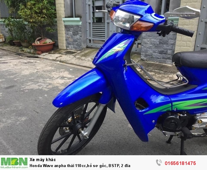 Honda Wave anpha thái 110cc,hồ sơ gốc, BSTP, 2 đĩa