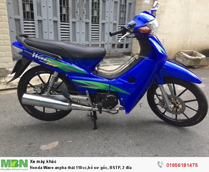 Honda Wave anpha thái 110cc,hồ sơ gốc, BSTP, 2 đĩa