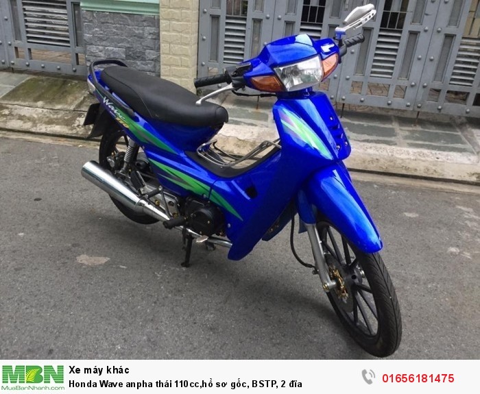 Honda Wave anpha thái 110cc,hồ sơ gốc, BSTP, 2 đĩa