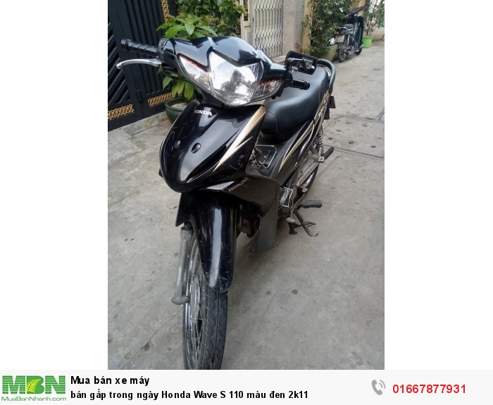 bán gấp trong ngày Honda Wave S 110 màu đen 2k11