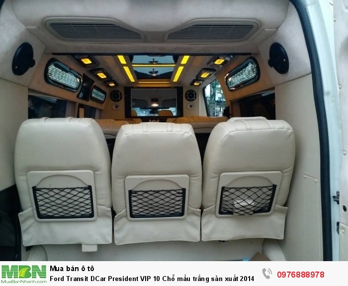 Ford Transit DCar President VIP 10 Chỗ mầu trắng sản xuất 2014, đăng ký 2015