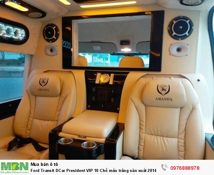 Ford Transit DCar President VIP 10 Chỗ mầu trắng sản xuất 2014, đăng ký 2015