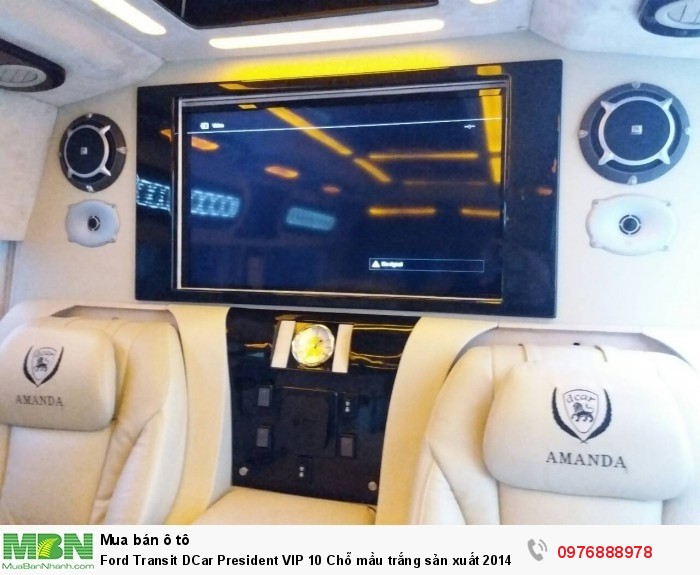 Ford Transit DCar President VIP 10 Chỗ mầu trắng sản xuất 2014, đăng ký 2015