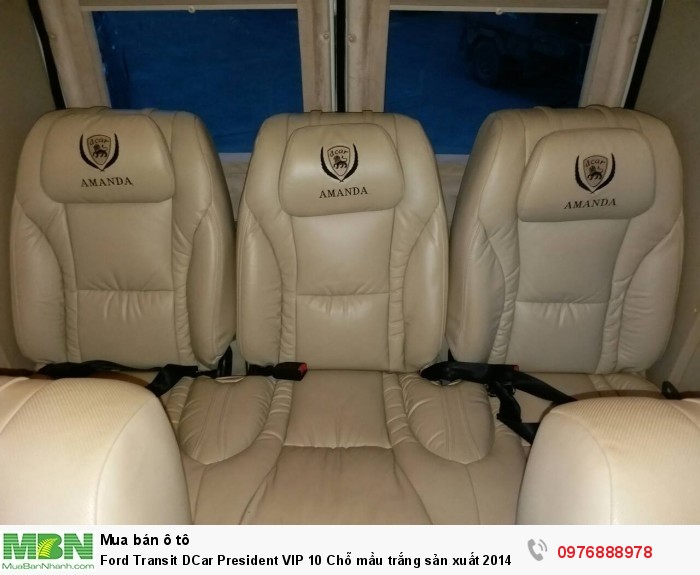 Ford Transit DCar President VIP 10 Chỗ mầu trắng sản xuất 2014, đăng ký 2015