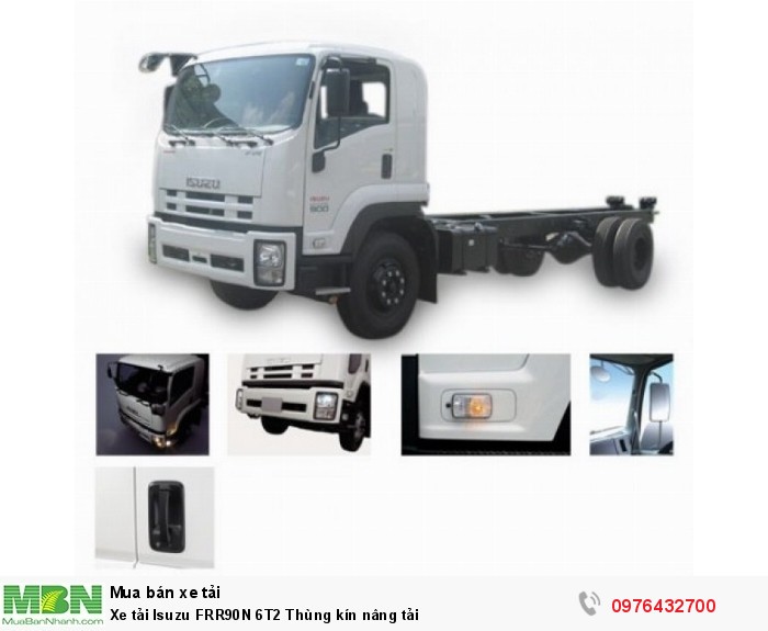 Xe tải Isuzu FRR90N 6T2 Thùng kín nâng tải
