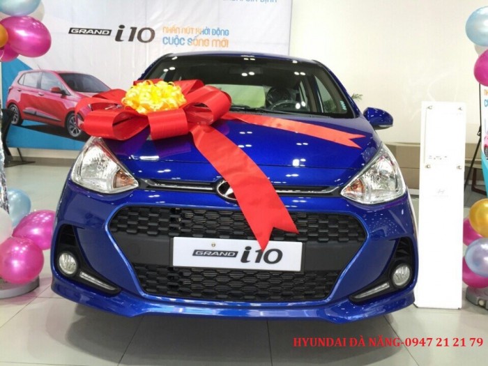 Xe Huyndai Grand i10 2107 màu xanh – Đà Nẵng giá sốc tháng 11, giảm giá đến 40 triệu
