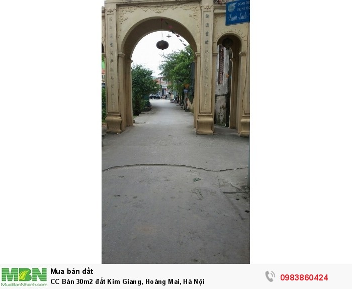 CC Bán 30m2 đất Kim Giang, Hoàng Mai, Hà Nội
