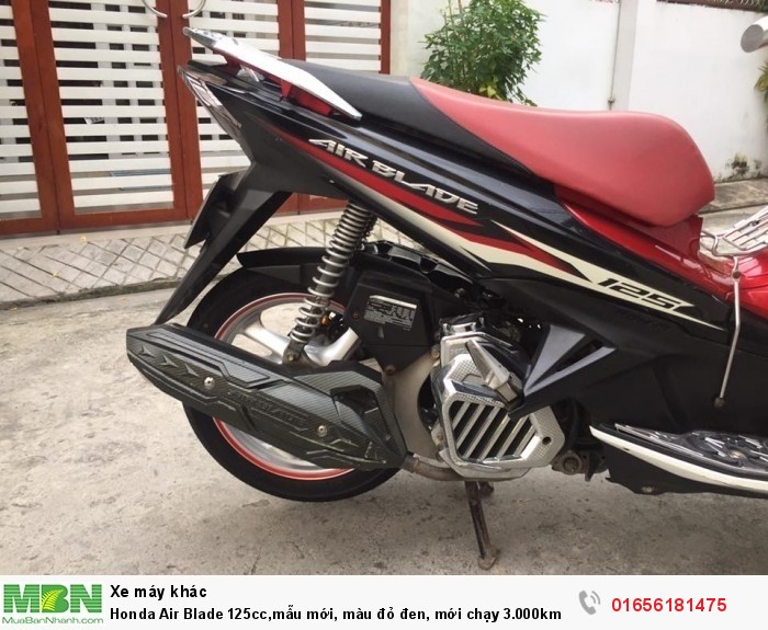 Honda Air Blade 125cc,mẫu mới, màu đỏ đen, mới chạy 3.000km