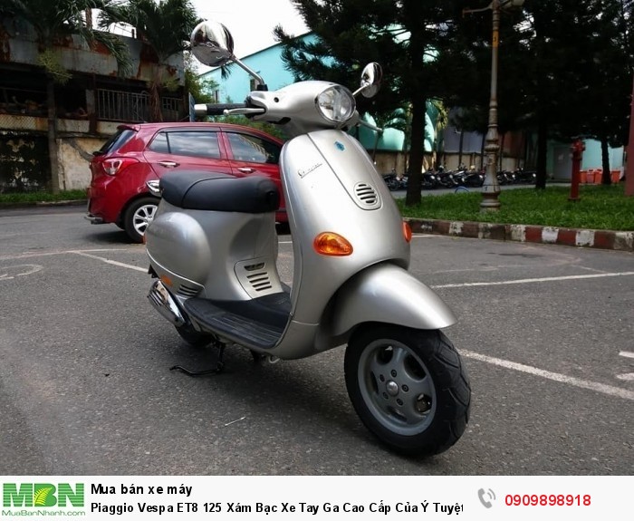 Piaggio Vespa ET8 125 Xám Bạc Xe Tay Ga Cao Cấp Của Ý Tuyệt Đẹp