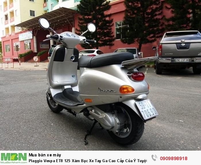 Piaggio Vespa ET8 125 Xám Bạc Xe Tay Ga Cao Cấp Của Ý Tuyệt Đẹp