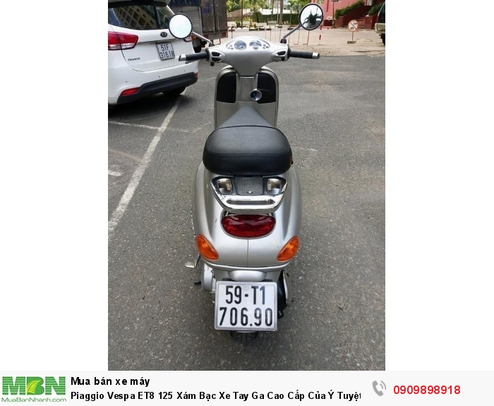 Piaggio Vespa ET8 125 Xám Bạc Xe Tay Ga Cao Cấp Của Ý Tuyệt Đẹp