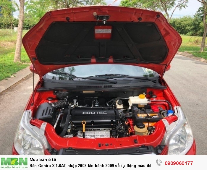 Bán Gentra X 1.6AT nhập 2008 lăn bánh 2009 số tự động màu đỏ 5 cửa