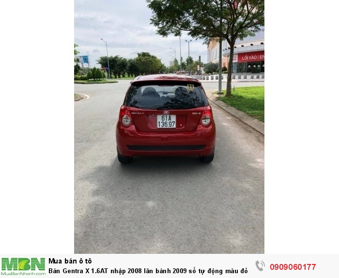 Bán Gentra X 1.6AT nhập 2008 lăn bánh 2009 số tự động màu đỏ 5 cửa