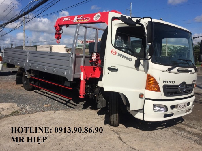 Xe Tải Hino Fc Gắn Cẩu Unic Urv344