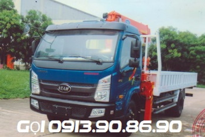 Xe tải Veam VT751 máy Hyundai Gắn Cẩu UNIC