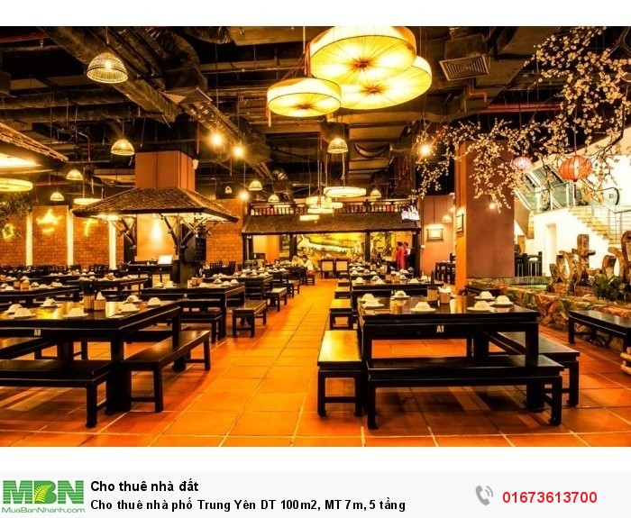 Cho thuê nhà phố Trung Yên DT 100m2, MT 7m, 5 tầng