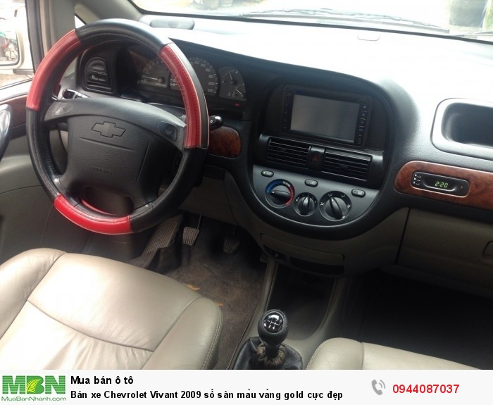 Bán xe Chevrolet Vivant 2009 số sàn màu vàng gold cực đẹp