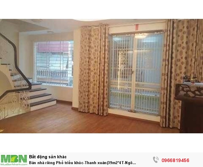 Bán nhà riêng Phố triều khúc-Thanh xuân(39m2*4T-Ngõ thông-4PN-Đông nam)