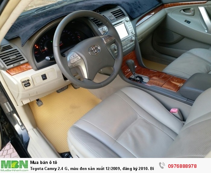 Toyota Camry 2.4 G, màu đen sản xuất 12/2009, đăng ký 2010. Biển Hà Nội