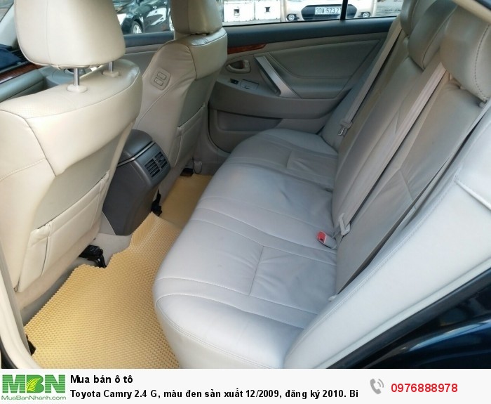 Toyota Camry 2.4 G, màu đen sản xuất 12/2009, đăng ký 2010. Biển Hà Nội