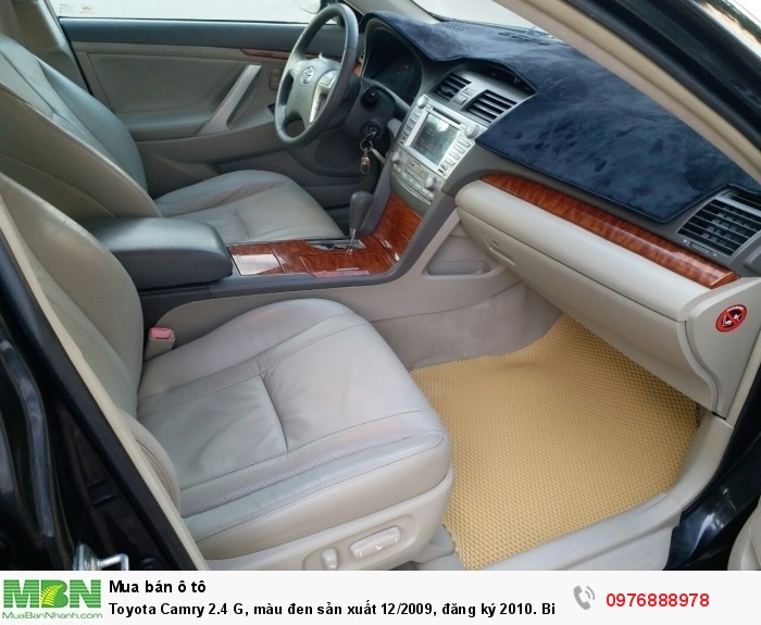 Toyota Camry 2.4 G, màu đen sản xuất 12/2009, đăng ký 2010. Biển Hà Nội