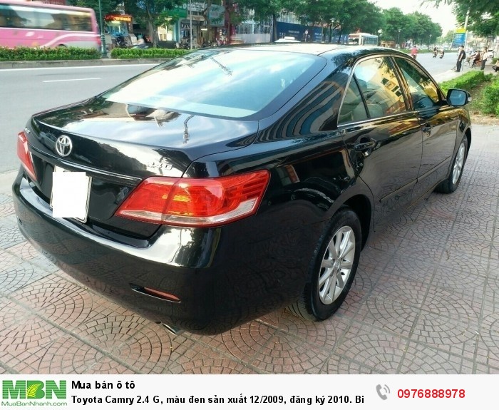 Toyota Camry 2.4 G, màu đen sản xuất 12/2009, đăng ký 2010. Biển Hà Nội
