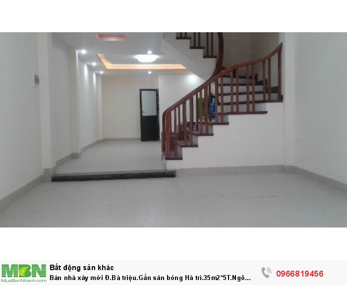 Bán nhà xây mới Đ.Bà triệu.Gần sân bóng Hà trì.35m2*5T.Ngõ thông.Full nội thất.