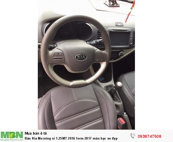 Bán Kia Morning si 1.25MT 2016 form 2017 màu bạc xe đẹp