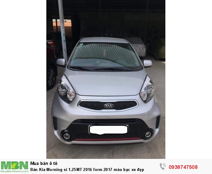 Bán Kia Morning si 1.25MT 2016 form 2017 màu bạc xe đẹp