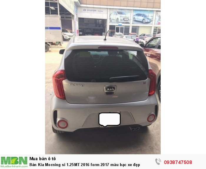 Bán Kia Morning si 1.25MT 2016 form 2017 màu bạc xe đẹp