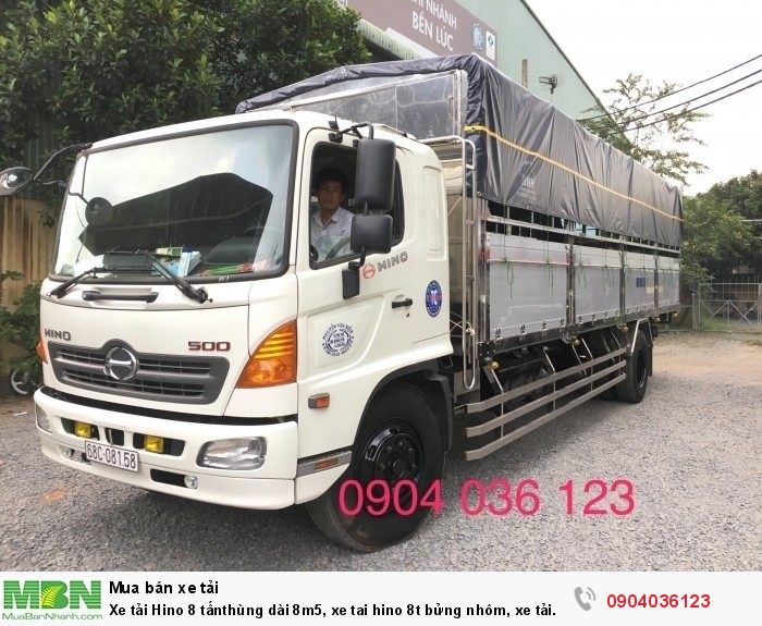 Xe tải Hino 8 tấnthùng dài 8m5, xe tai hino 8t bửng nhôm, xe tải hino FG 8t