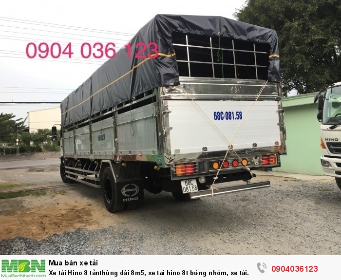 Xe tải Hino 8 tấnthùng dài 8m5, xe tai hino 8t bửng nhôm, xe tải hino FG 8t
