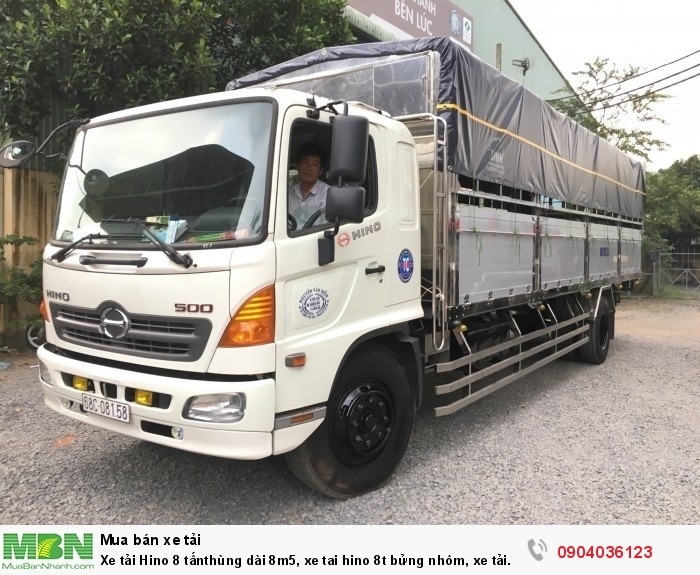 Xe tải Hino 8 tấnthùng dài 8m5, xe tai hino 8t bửng nhôm, xe tải hino FG 8t