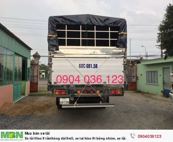Xe tải Hino 8 tấnthùng dài 8m5, xe tai hino 8t bửng nhôm, xe tải hino FG 8t