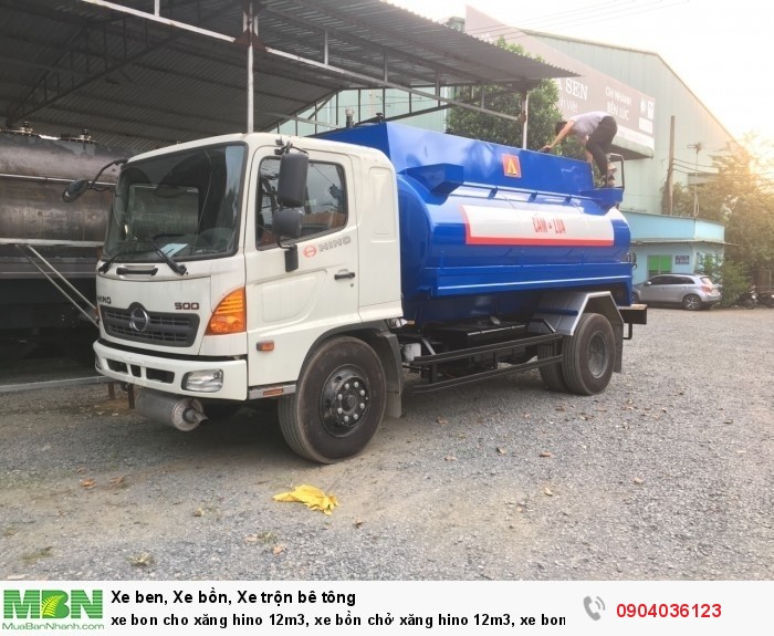 xe bon cho xăng hino 12m3, xe bồn chở xăng hino 12m3, xe bon chở xăng hino