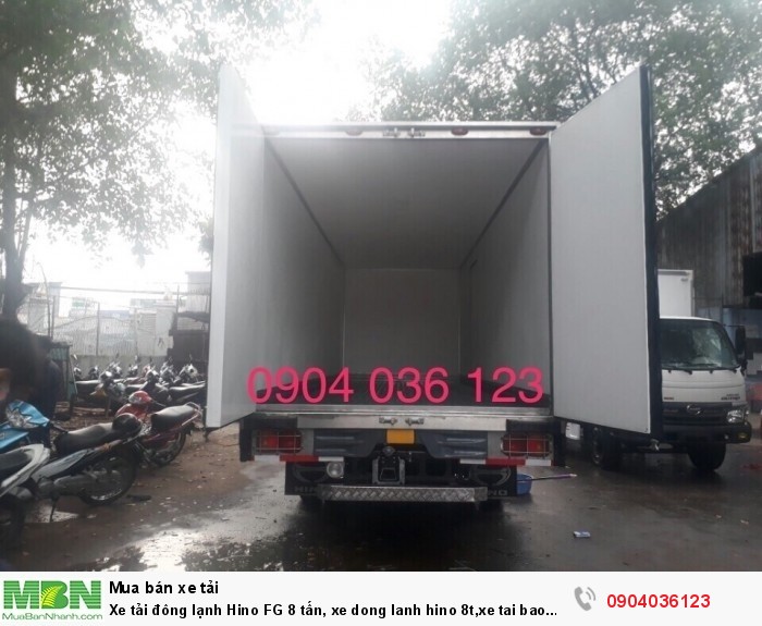Xe tải đông lạnh Hino FG 8 tấn, xe dong lanh hino 8t,xe tai bao on hino 8t,xe tai hino bao on 8t